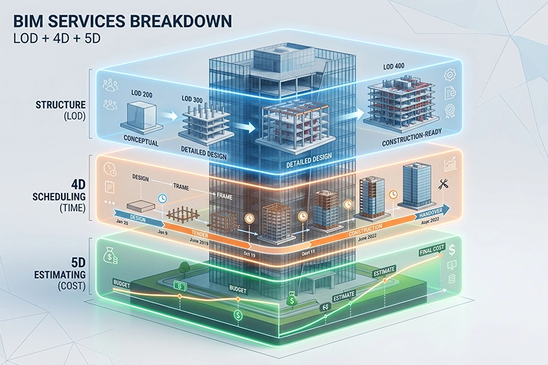 BIM consultants in Dubai for LOD 300 400 500 services