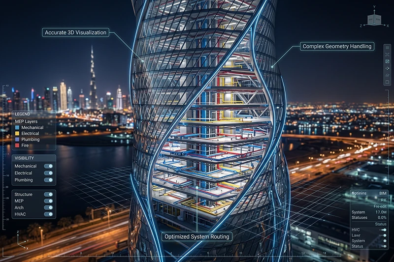 BIM coordination services for high-rise construction in Dubai