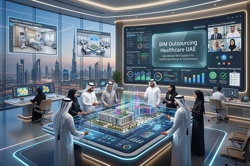 Hospital BIM modeling Abu Dhabi MEP coordination