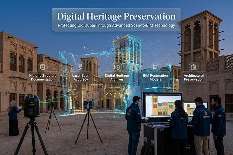 Point cloud laser scanning for Old Dubai heritage architecture