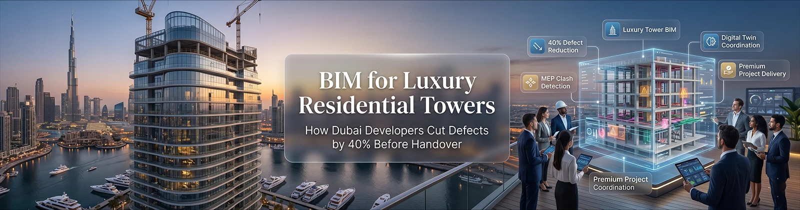 BIM for Luxury Residential Towers in Dubai: How Developers Cut Defects by 40% Before Handover